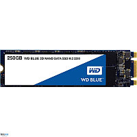 Твердотельный накопитель 250GB SSD WD Серия BLUE 3D NAND M.2 2280 SATA3 R550Mb/s W525MB/s WDS250G2B0
