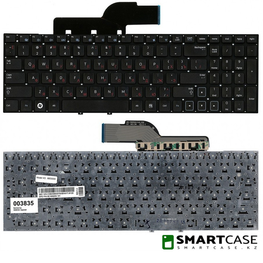 Клавиатура для ноутбука Samsung 300E5A (черная, RU)
