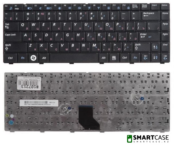 Клавиатура для ноутбука Samsung R520, R522 (черная, RU)