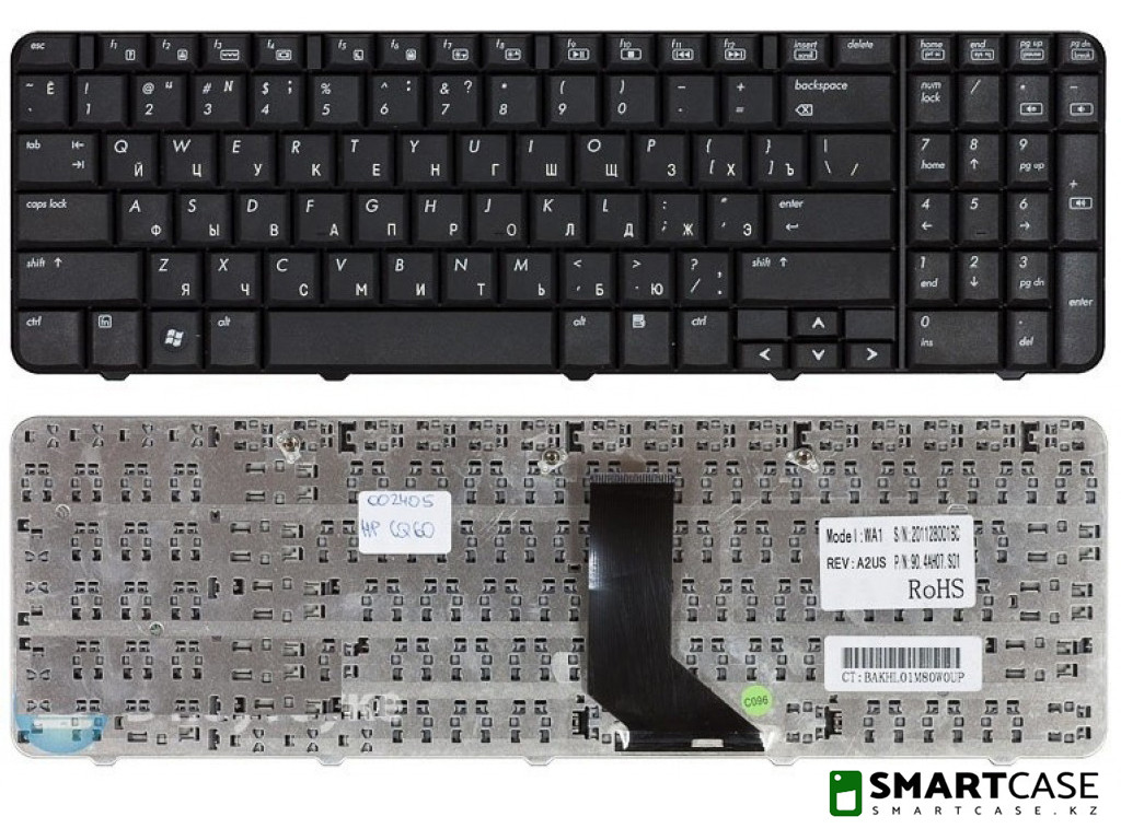 Клавиатура для ноутбука HP Compaq CQ60 (черная, RU)