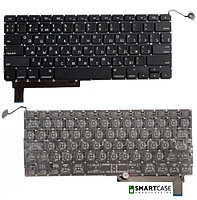Клавиатура для ноутбука Apple MacBook PRO A1286 (черная с подсветкой, RU)