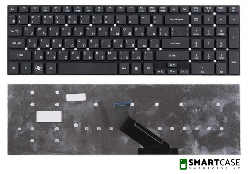 Клавиатура для ноутбука Acer Aspire 5755G, 5830T (черная, RU)