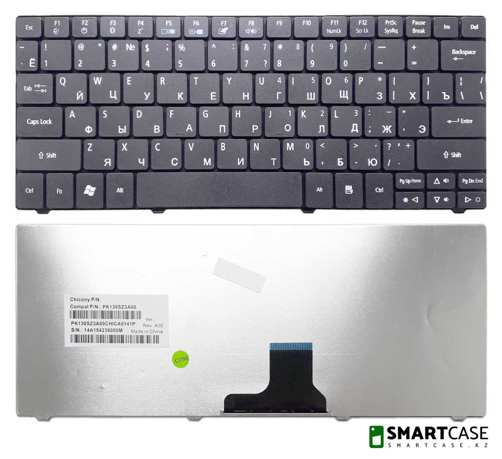 Клавиатура для ноутбука Acer Aspire 1830T (черная, RU)