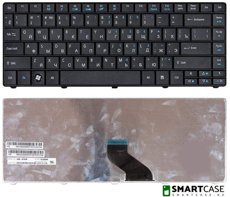 Клавиатура для ноутбука Acer TravelMate 8371 (черная, RU)
