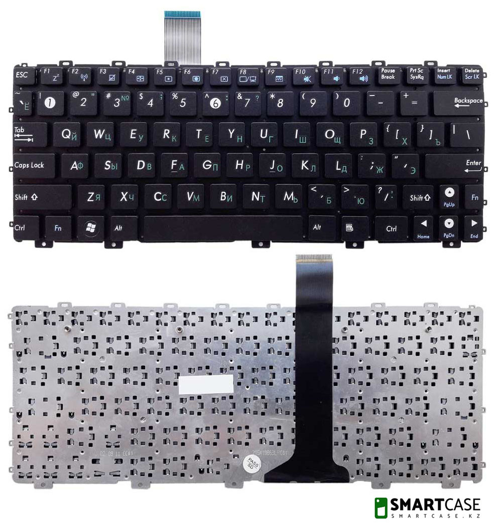 Клавиатура для ноутбука Asus EEE PC 1015BX (черная, ENG)
