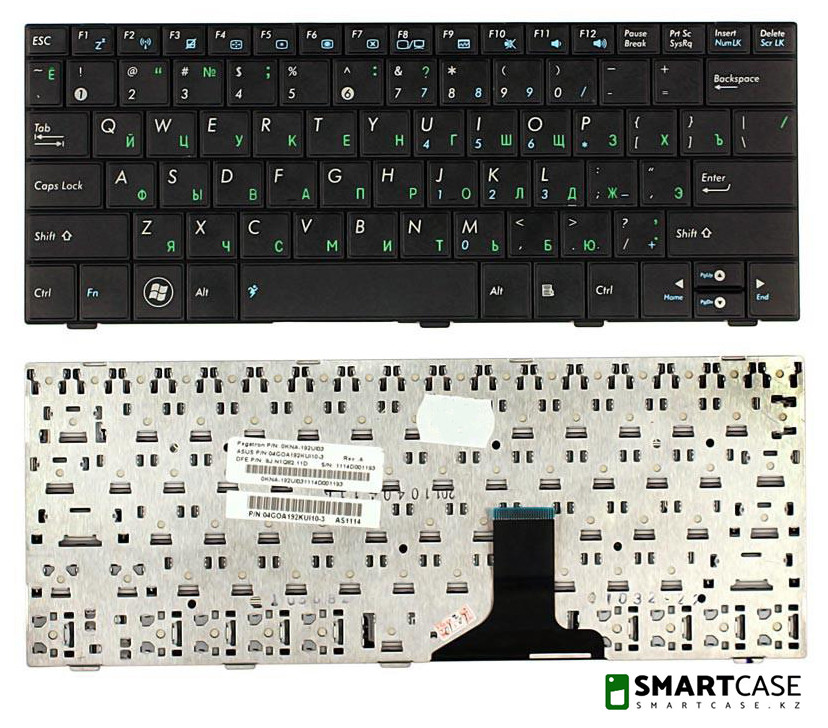 Клавиатура для ноутбука Asus EEE PC 1001HA (черная, RU)