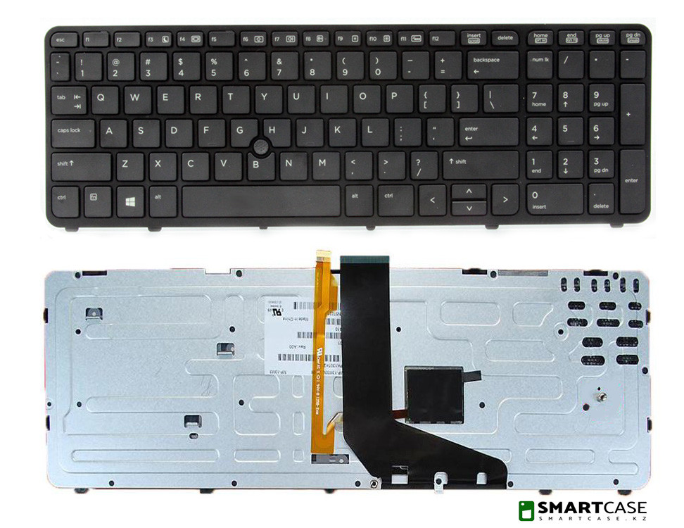 Клавиатура для ноутбука HP ZBook 15 с тензометрическим джойстиком (черная, ENG)