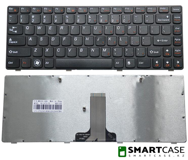 Клавиатура для ноутбука Lenovo K2450 (черная, ENG)