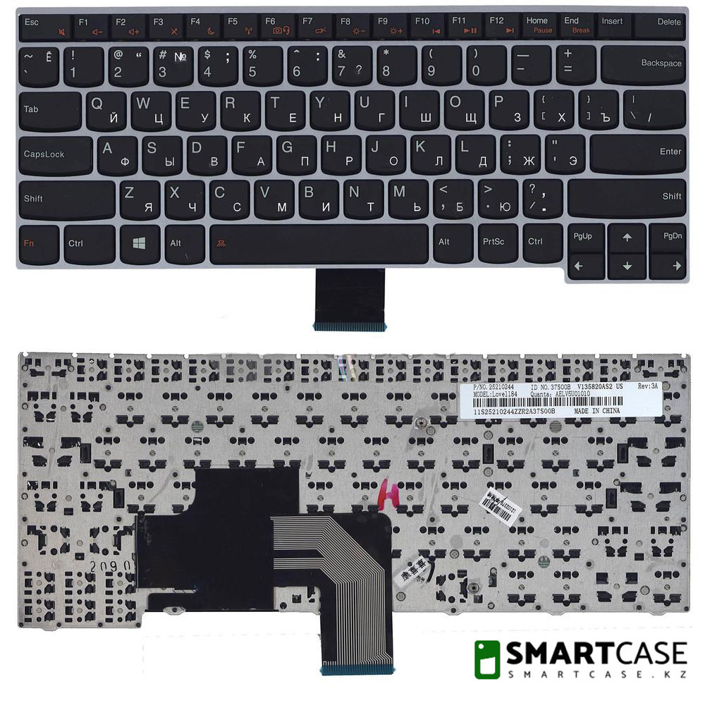 Клавиатура для ноутбука Lenovo IdeaPad V490 (черная, ENG)