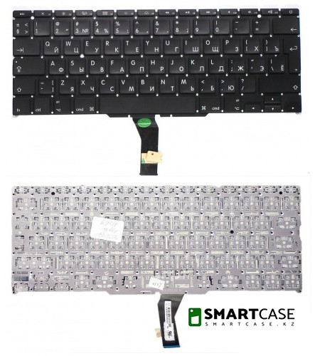 Клавиатура для ноутбука Apple MacBook PRO A1502 (черная с подсветкой, RU)