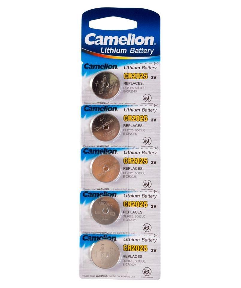 Батарейка Camelion CR2025-BP5 Lithium Battery 3V, 220 mAh (5 шт.)