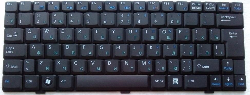 Клавиатура для ноутбука MSI U100