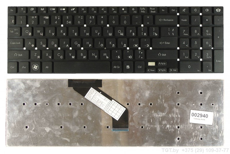 Клавиатура для ноутбука Gateway NV77H19U