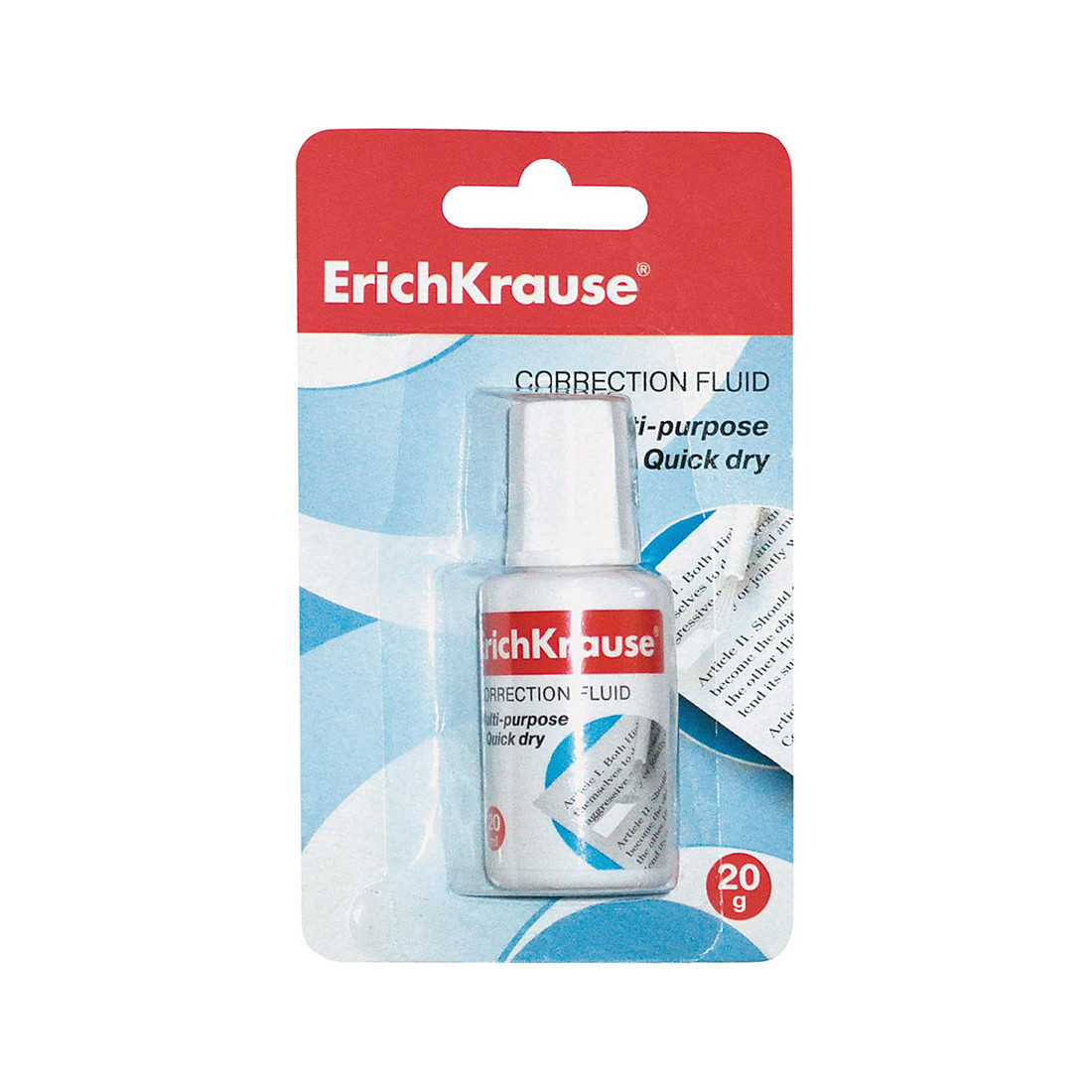 Корректирующая жидкость с кисточкой ErichKrause Extra (20г, 1 шт.)