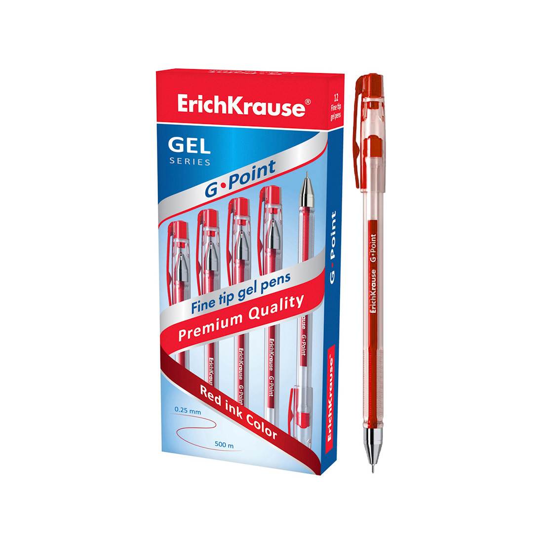 Ручка гелевая ErichKrause G-Point (Красный)