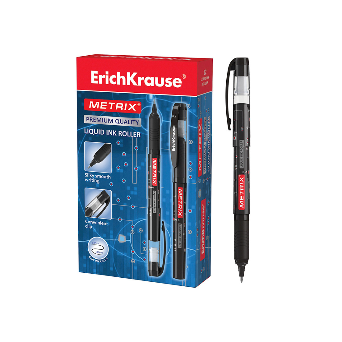Ручка-роллер ErichKrause Metrix (Черный)