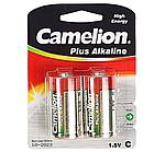 Батарейка Camelion C LR14-BP2, Plus Alkaline, 1.5V, 8450 mAh (2 шт.)