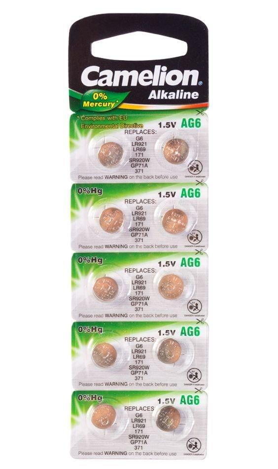 Батарейка Camelion AG6, Alkaline, 1.5V (10 шт.)