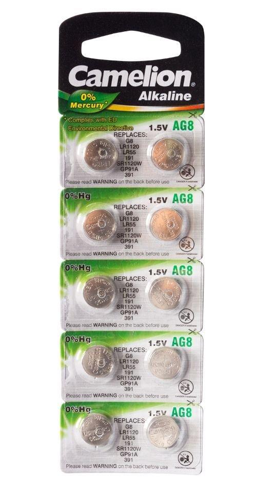 Батарейка Camelion AG8, Alkaline, 1.5V (10 шт.)