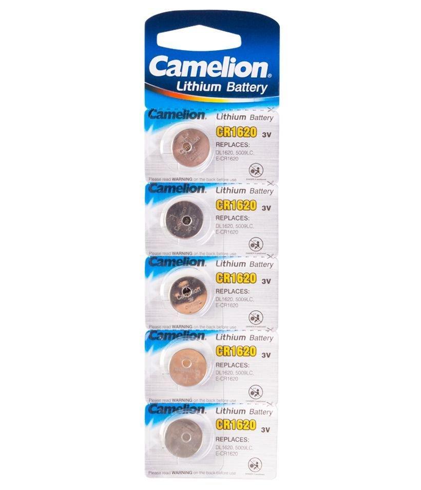 Батарейка Camelion CR1620-BP5 Lithium Battery 3V, 220 mAh (5 шт.)