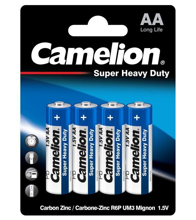 Батарейка Camelion AA R6P-BP4B, Super Heavy Duty, 1.5V, 1050mAh (4 шт.)
