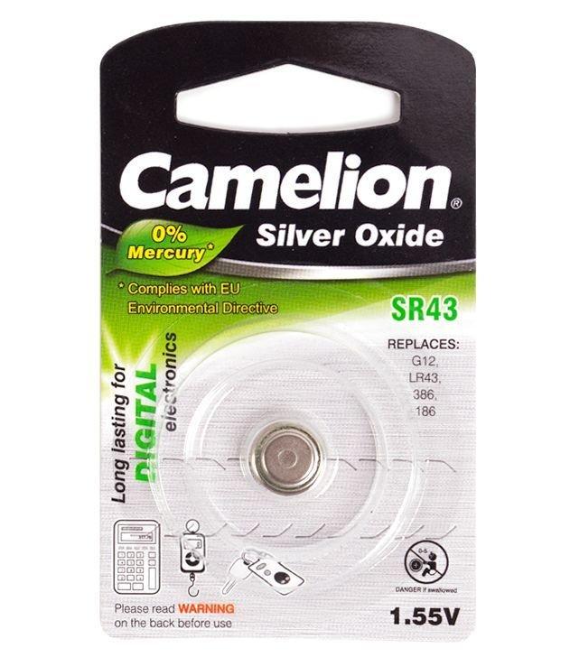 Батарейка Camelion SR43-BP1, 1.55V (1 шт.)