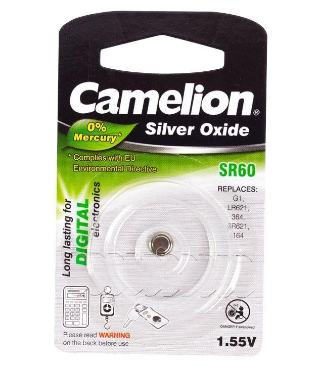 Батарейка Camelion SR60-BP1, Silver Oxide, 1.55V (1 шт.)