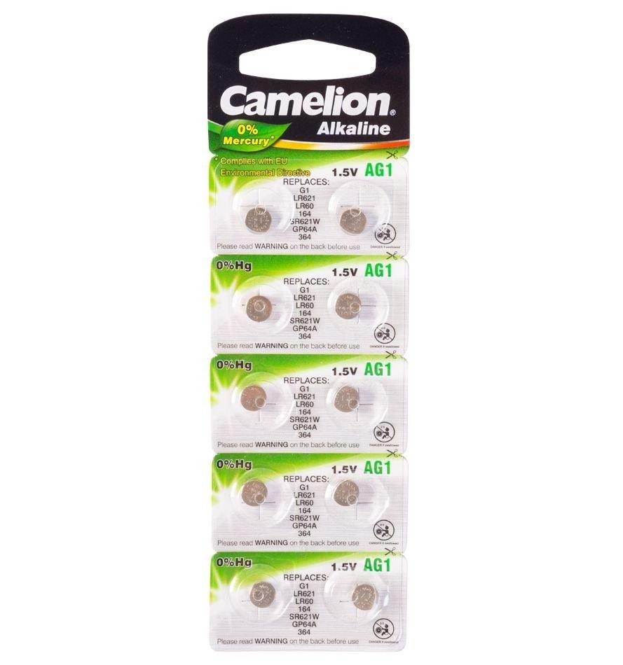 Батарейка Camelion AG1-BP10, Alkaline, AG1, 1.5V (10 шт.)