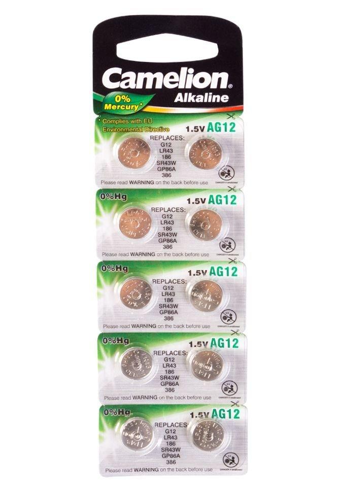 Батарейка Camelion AG12, Alkaline, 1.5V (10 шт.)
