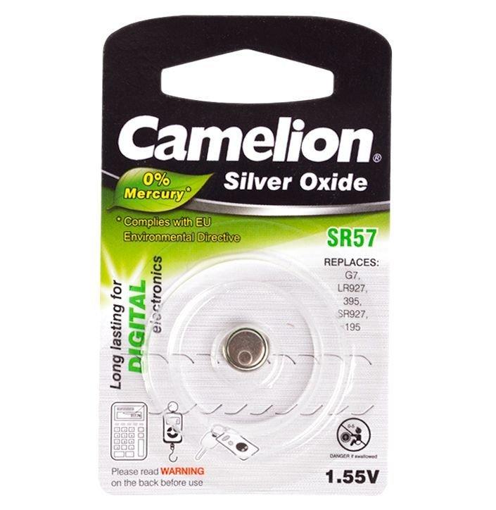 Батарейка Camelion SR57-BP1, Silver Oxide, 1.55V (1 шт.)