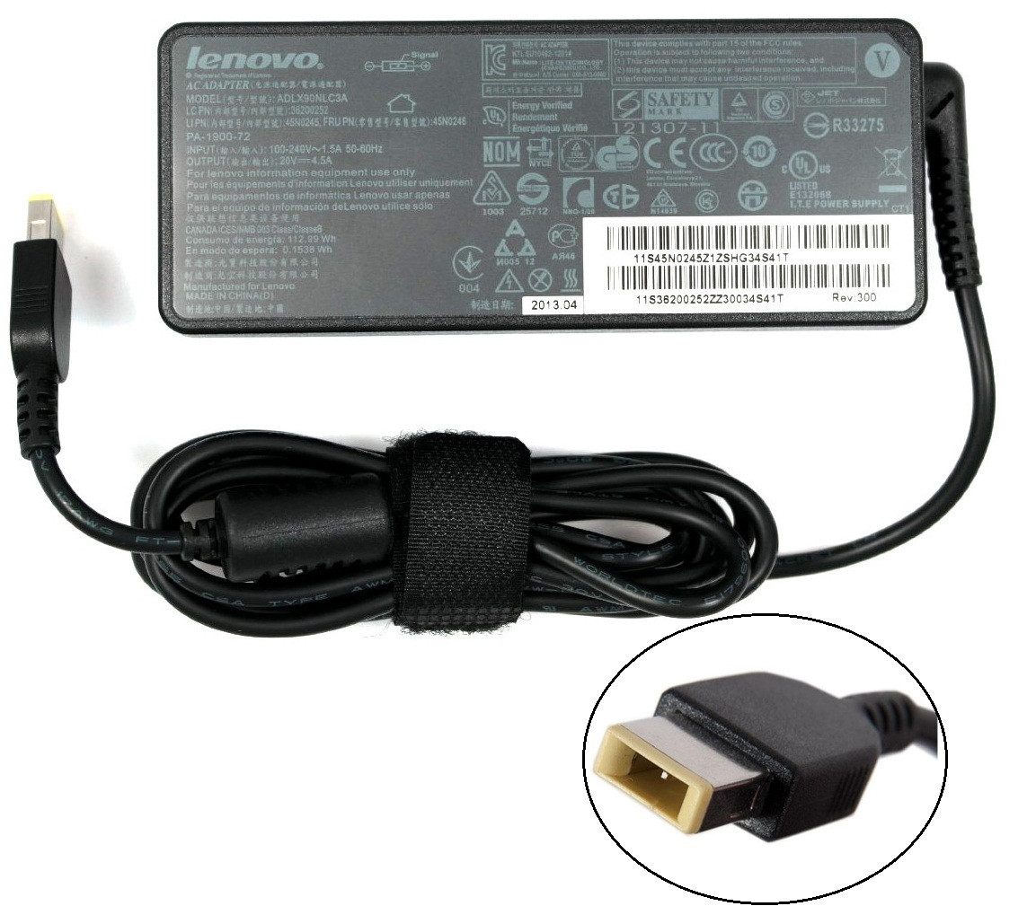 Оригинальная зарядка (сетевой адаптер) для ноутбука Lenovo 20V 4.5A 90W Usb Pin