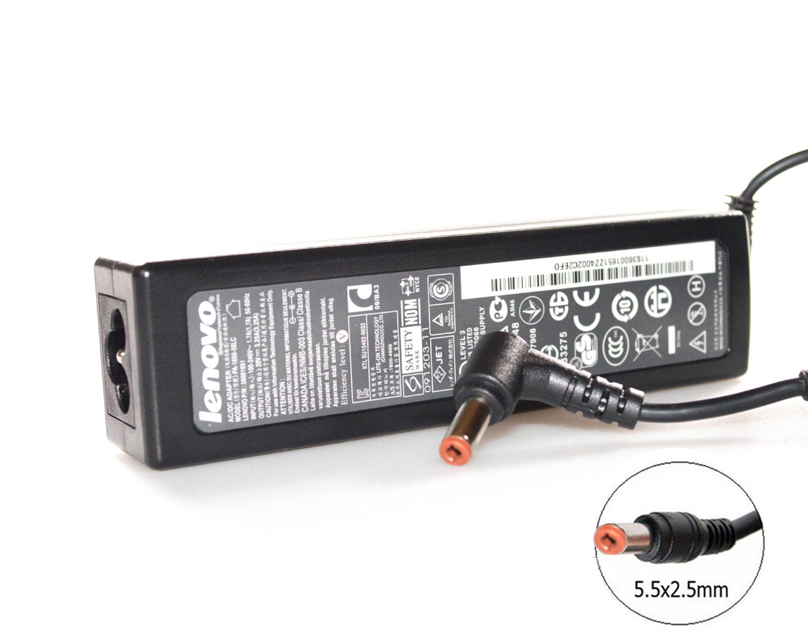 Оригинальная зарядка (сетевой адаптер) для ноутбука Lenovo 20V 3.25A 65W 5.5x2.5mm