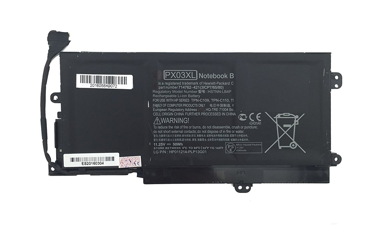 Батарея для ноутбука HP Envy 14-k, PX03XL (11.1V, 4350 mAh) Original