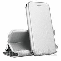 Кожаный книжка-чехол Open case для Samsung Galaxy J6 PLUS (серый)