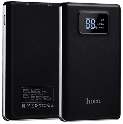 Дополнительный аккумулятор Hoco B23 Power Bank 10000 mAh (черный)