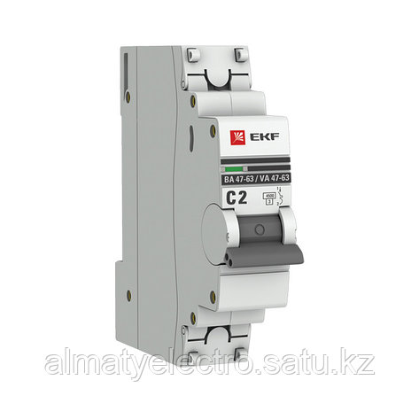 Автоматический выключатель 1P  2А (C) 4,5kA ВА 47-63 EKF PROxima, фото 2