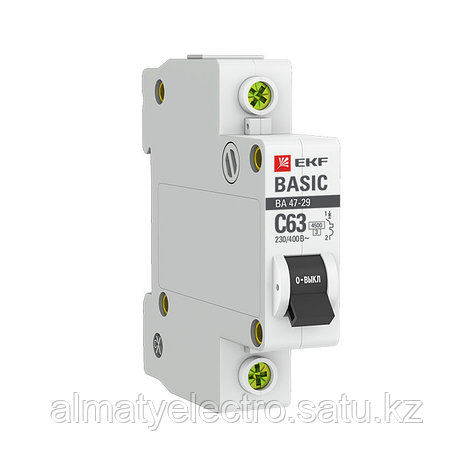 Автоматический выключатель 1P  6А (C) 4,5кА ВА 47-29 EKF Basic, фото 2