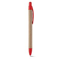 Шариковая ручка из крафт-бумаги, REMI Красный