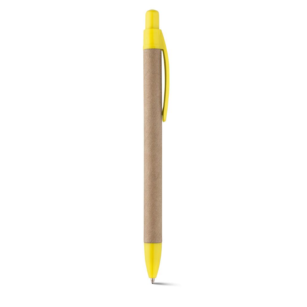 Шариковая ручка из крафт-бумаги, REMI Желтый - фото 1 - id-p75637844