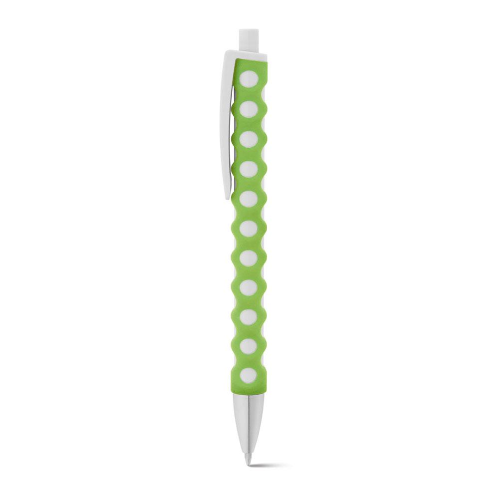 Шариковая ручка с резиновой отделкой, CIRCLE Зеленый - фото 1 - id-p75637966