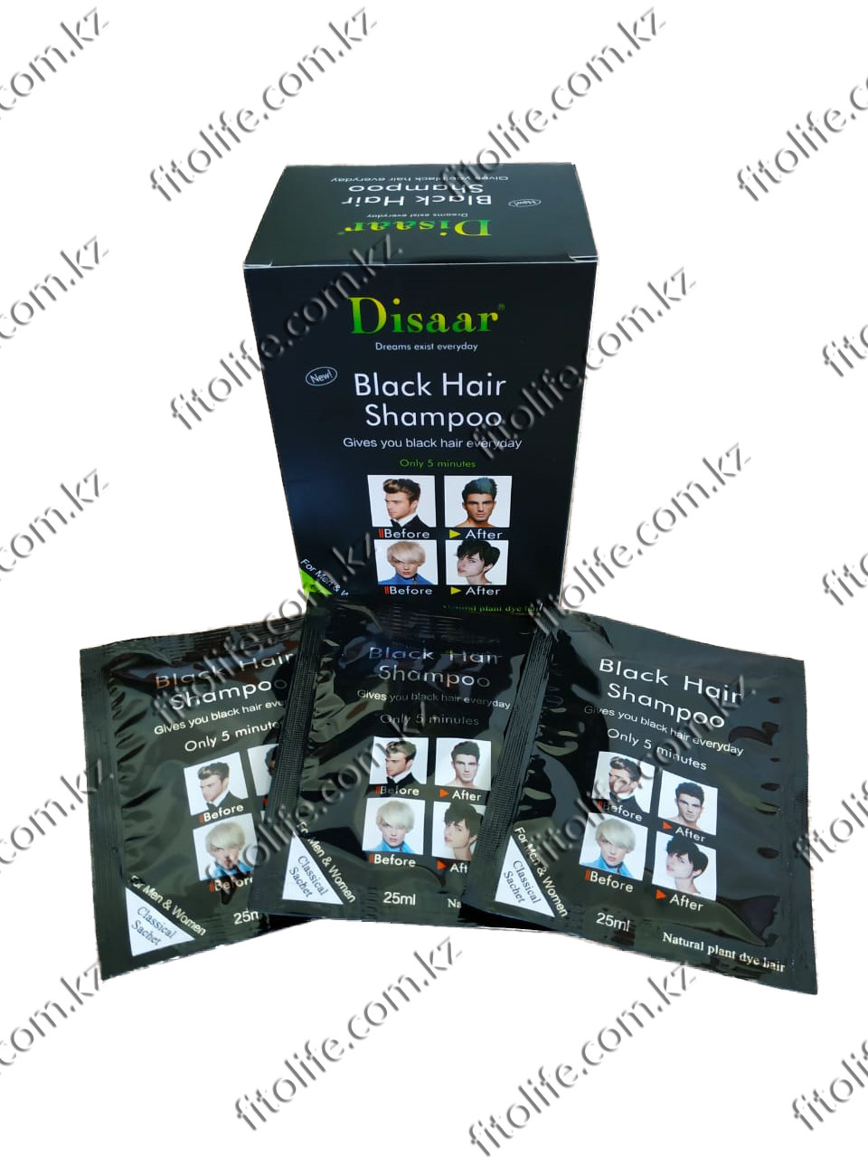 Шампунь для мужчин и женщин  от седины 10 пакетиков "Disaar"