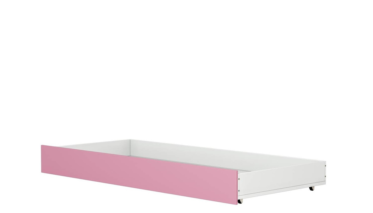 Кровать детская Polini kids Mirum 1915 c ящиком белый/розовый - фото 2 - id-p75643153
