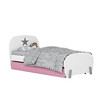 Кровать детская Polini kids Mirum 1915 c ящиком белый/розовый