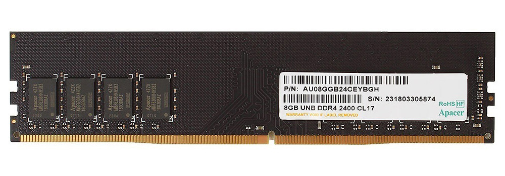 Модуль памяти Apacer EL.08G2T.GFH 8 GB DDR4 2400 MHz DIMM CL17