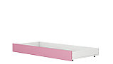 Кровать детская Polini kids Mirum 1915 c ящиком белый/розовый, фото 2
