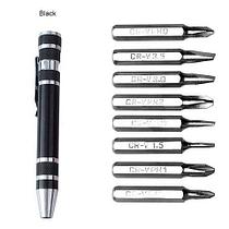Мультитул-ручка с набором прецизионных отвёрток 8 в 1 (Черный)