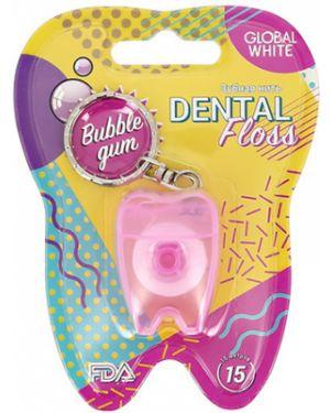 Global White Зубная нить Dental Floss "Bubble Gum" 15 м - фото 1 - id-p75648881