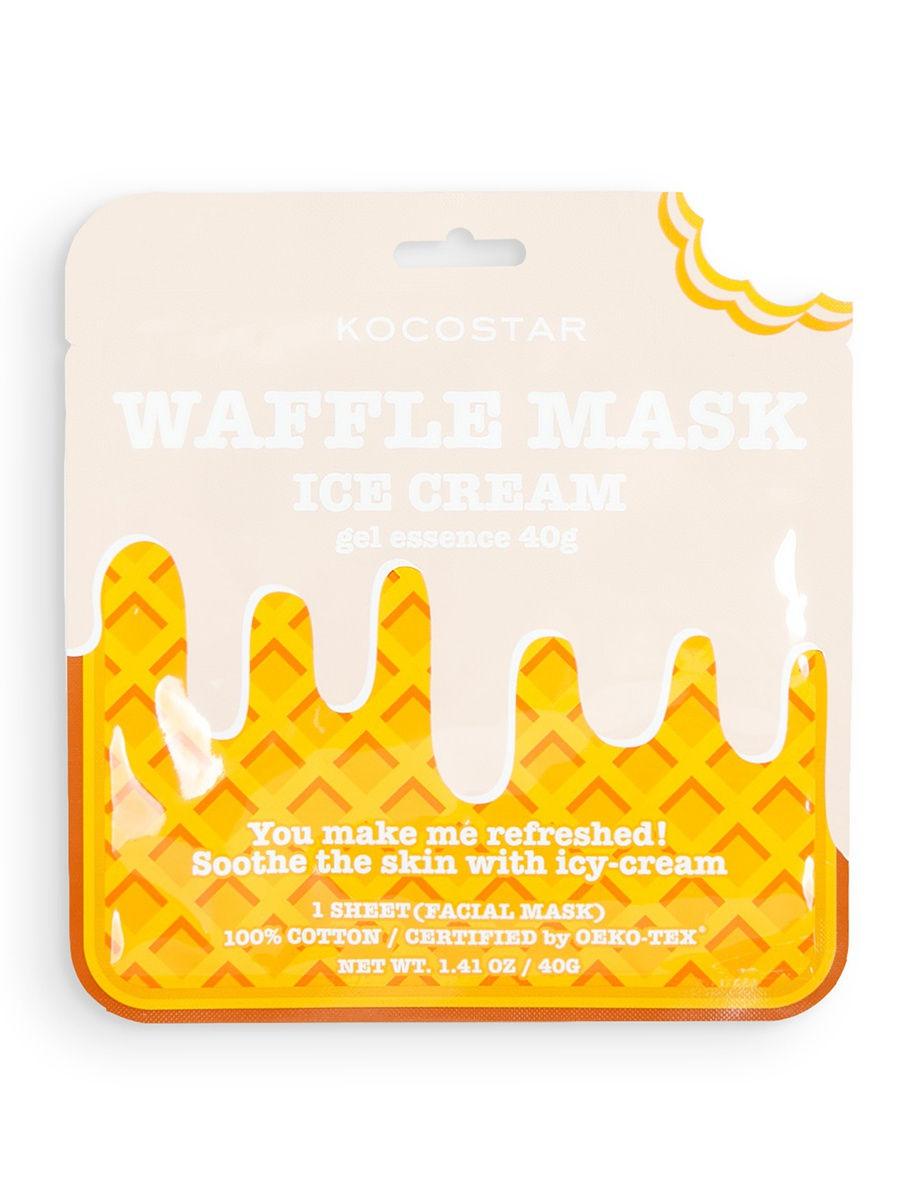 KOCOSTAR / Освежающая и смягчающая вафельная маска для лица Сливочное мороженое