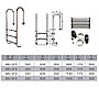 Лестница набортная MU-315 для узкого борта в бассейне (3 ступени, AISI-304), фото 7
