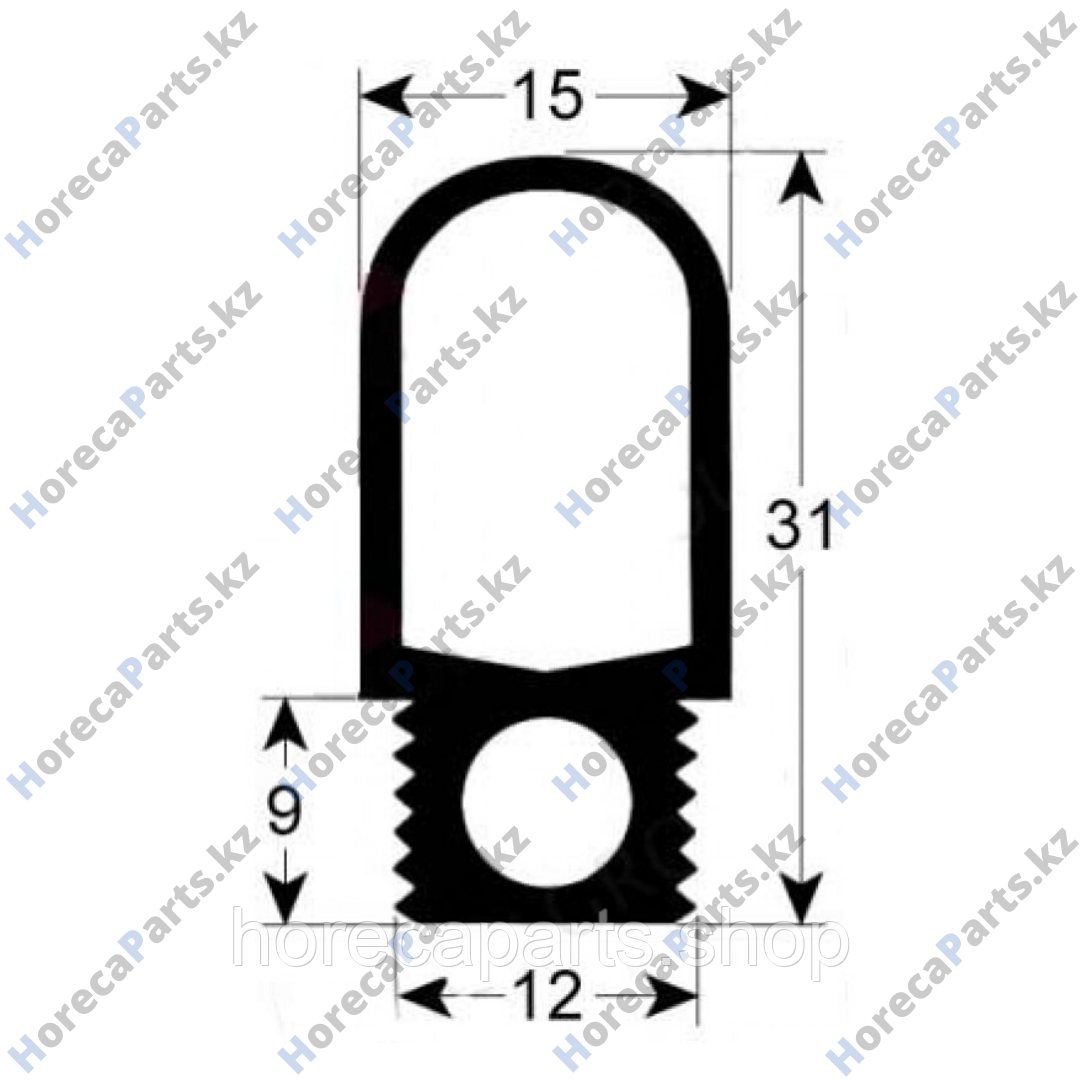 T300500000 Уплотнитель дверной профиль 2048 Ш 675мм Д 775мм наружный размер